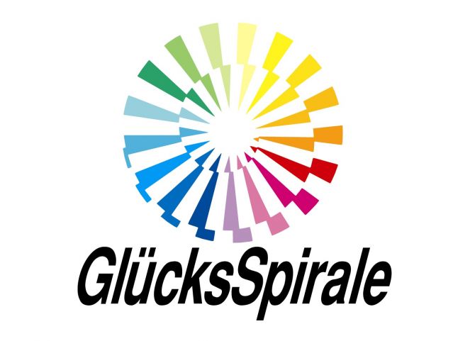 Logo der GluecksSpirale: Ein buntes Rad. 