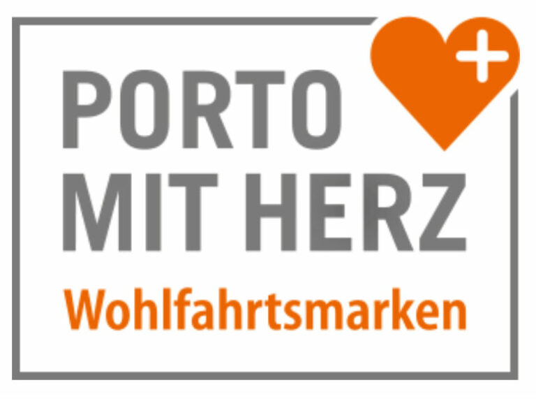 Logo Porto mit Herz - Wohlfahrtsmarken