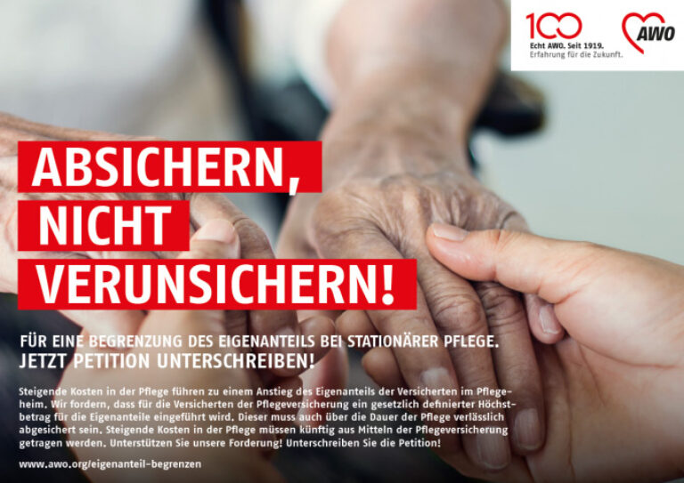 Postkarte Absichern, nicht verunsichern!