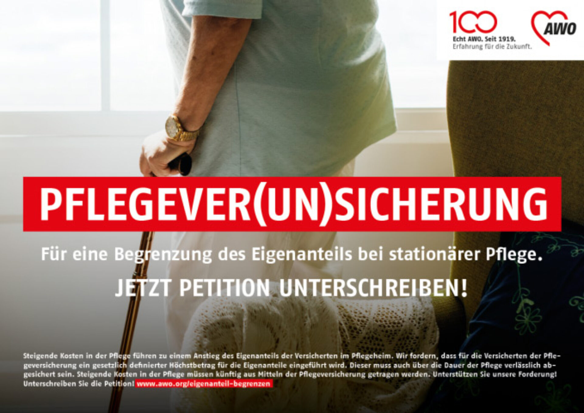 Postkarte Absichern, nicht verunsichern!