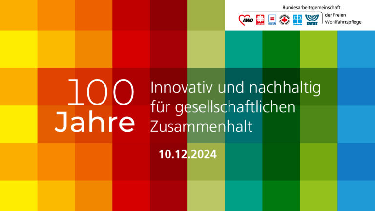 Grafik 100 Jahre BAGFW - Livestream am 10.12.2024