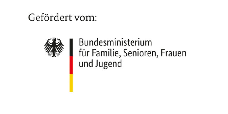 Logo "Gefördert vom: Bundesministerium für Familie, Senioren, Frauen und Jugend"