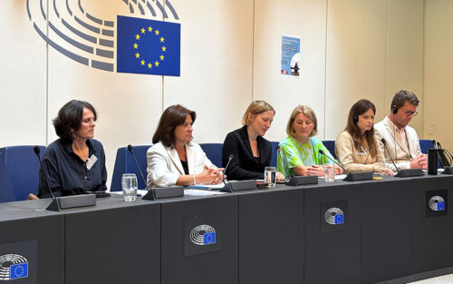 Diskussionsveranstaltung im EU-Parlament in Straßburg mit Dr. Katrina Pfundt vom AWO Bundesverband