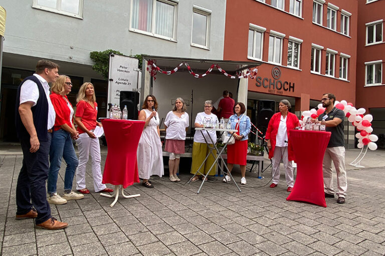 AWO-Präsidentin Kathrin Sonnenholzner beim Rot-Weißen Frühstück des AWO Kreisverbands Konstanz in Singen