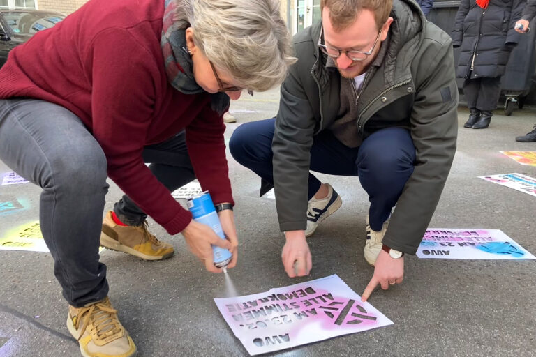 Aktionstag "Am 23.02. alle Stimmen Demokratie"