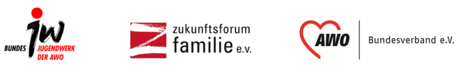 Das Bild zeigt die Logos von AWO Bundesverband, Bundesjigendwerk der AWO und ZFF