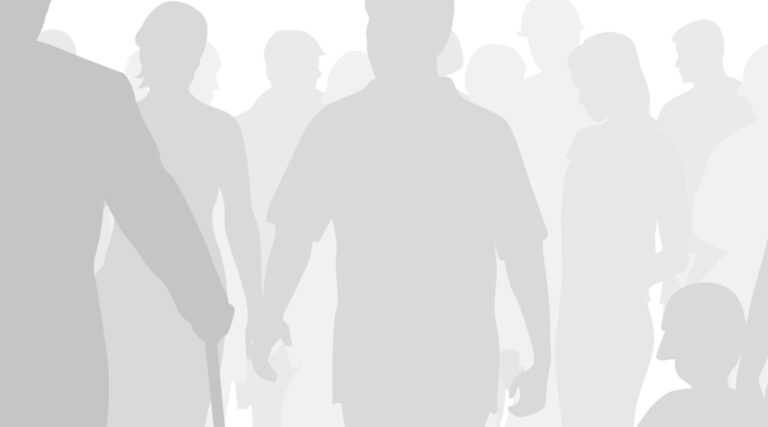 Illustration: Schemen von Figuren auf weißem Hintergrund