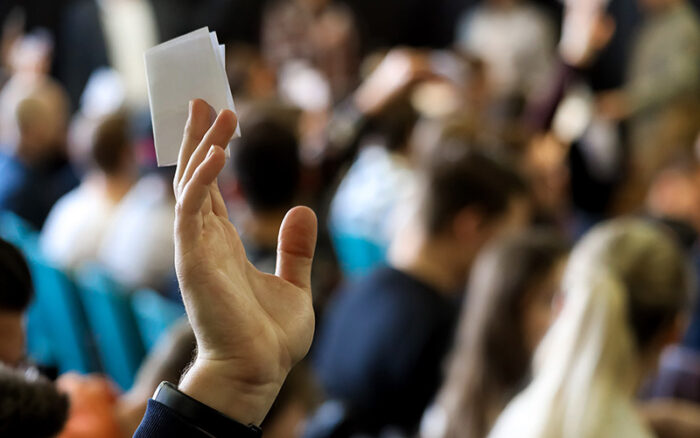 Demokratie - Abstimmung per Hand
