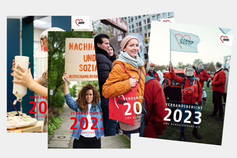 Cover von verschiedenen Verbandsbericht-Ausgaben