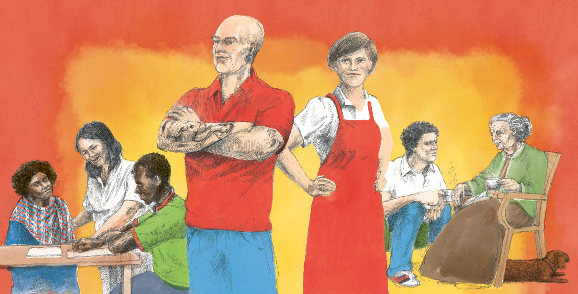 Illustration zum AWO-Podcast Deutschland, du kannst das!
