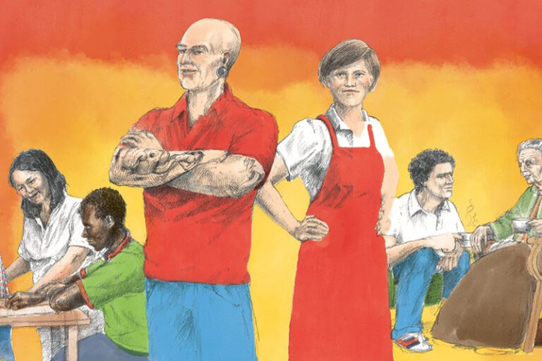 Illustration zum AWO-Podcast Deutschland, du kannst das!