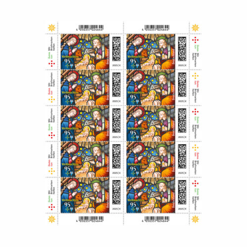 Wohlfahrts-Weihnachtsmarken 2025 (10 x 95 Cent + 40 Cent)