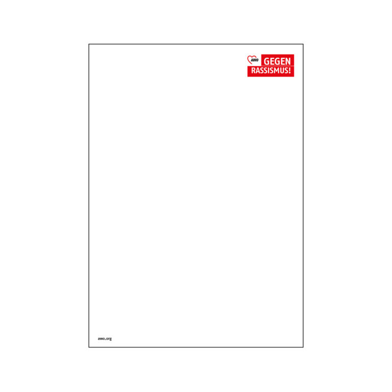 Block mit "AWO gegen Rassismus"-Logo