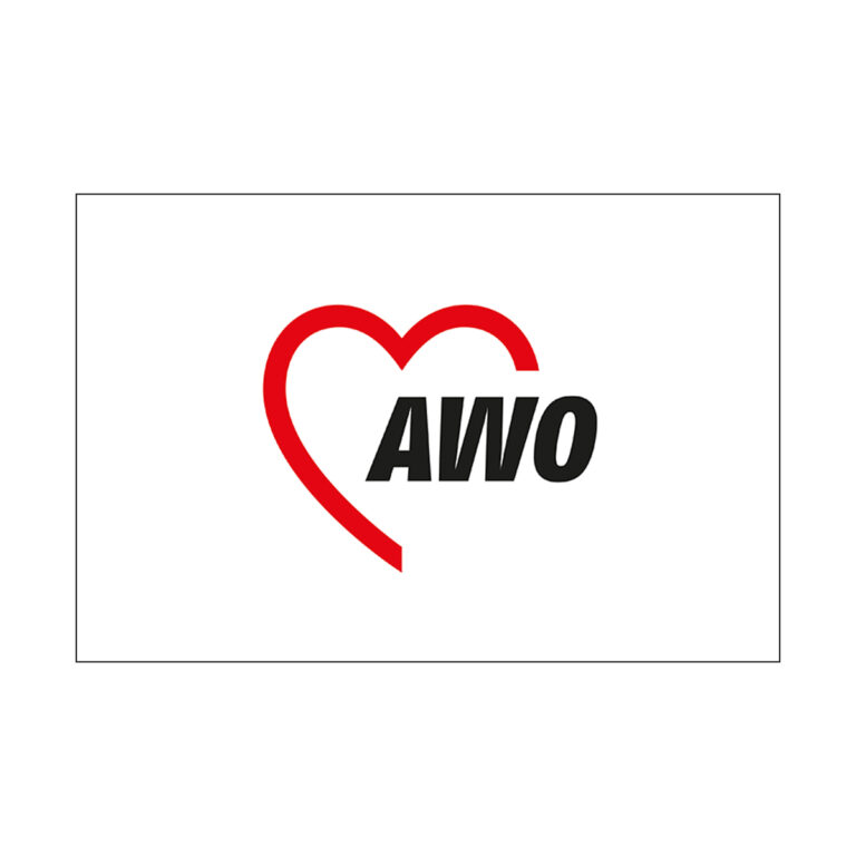 Fahne mit AWO-Logo