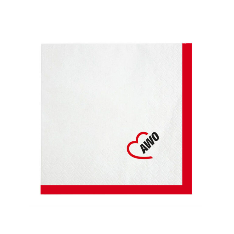 Papierserviette mit AWO-Logo