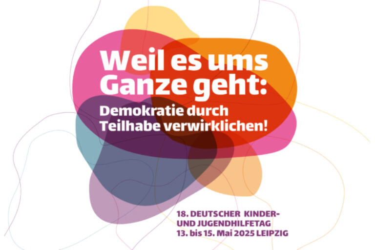 Keyvisual Deutscher Kinder- und Jugendhilfetag 13. bis 15. Mai 2025 in Leipzig