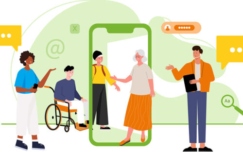 Illustration zur inklusiven digitalen Teilhabe
