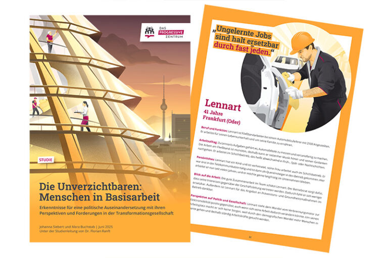Cover der Studie "Die Unverzichtbaren: Menschen in Basiasrbeit"