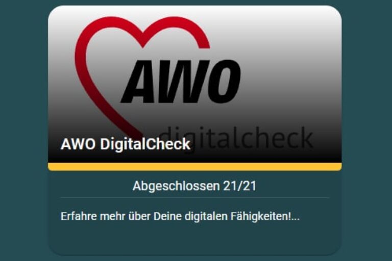 Der AWO Digitalcheck ermittelte spielerisch die digitalen Kompetenzen der Mitarbeitenden der AWO am Niederrhein und liefert Ansatzpunkte für passgenaue Fortbildungsformate.