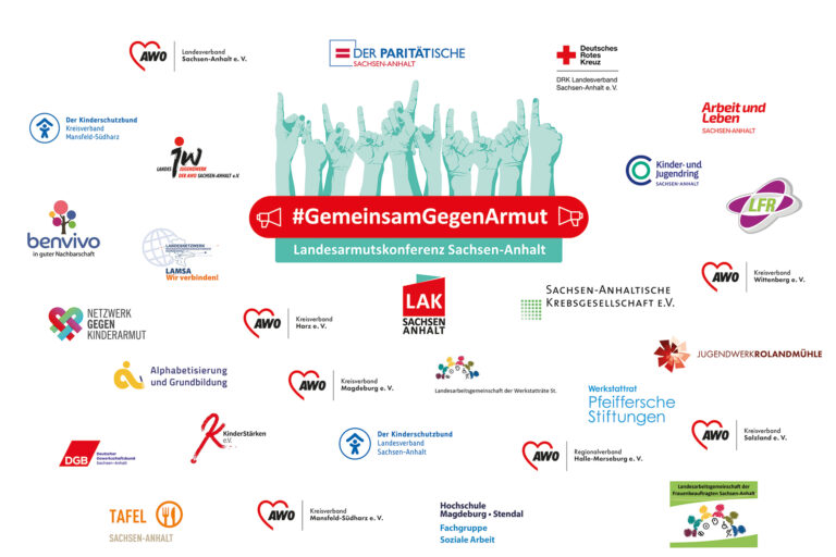 Gründungsmitglieder der ersten Landesarmutskonferenz in Sachsen-Anhalt