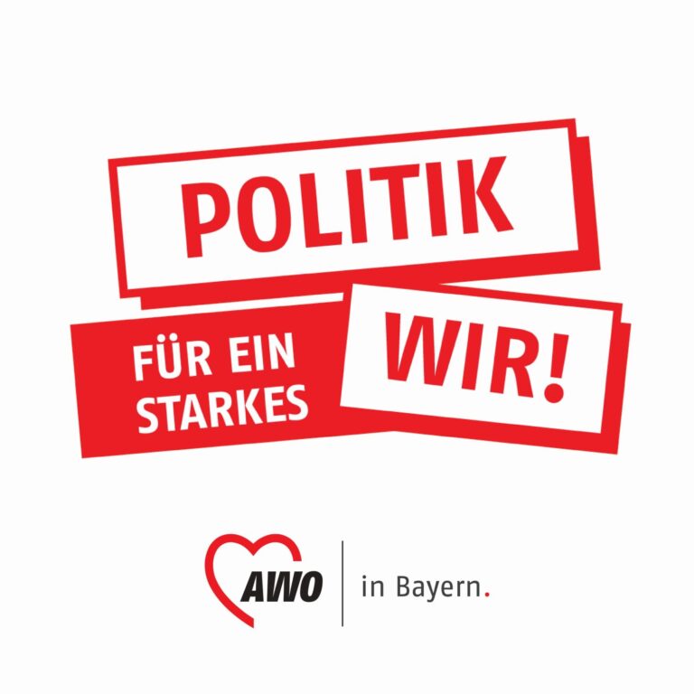 Grafik mit Text "Politik für ein starkes WIR!"